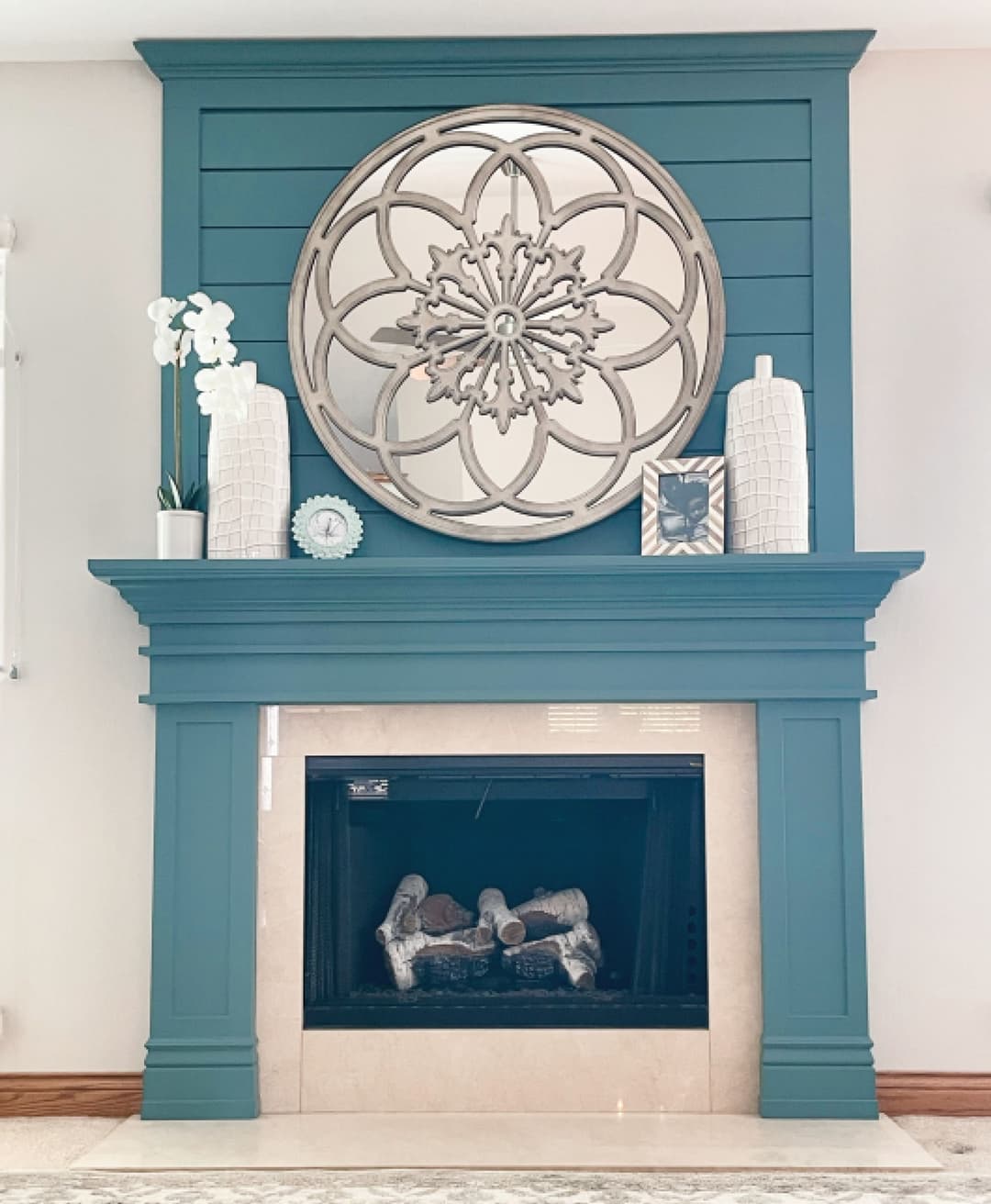 Custom Fireplace Build and Paint